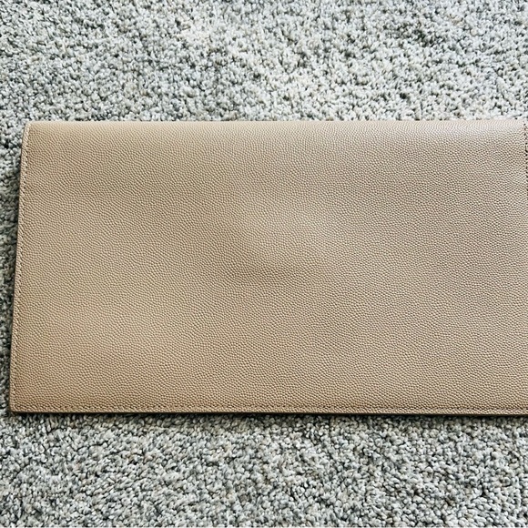 SAINT LAURENT Grain De Poudre Uptown Pouch (Dark Beige) - Picture 2 of 7